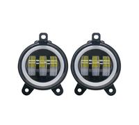 LKRGBXA Fog Light Lamp For Jeep For Wrangler JK TJ For Dodge 4 Inch LED Fog Lights Round Car Driving Light With White Amber Halo Ring DRL Offroad Fog Lamps Fog Light(3.5 inch 2pcs)