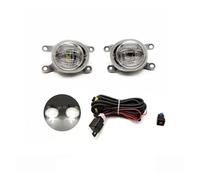 LKRGBXA Fog Light Lamp Front LED Fog Lights Fog Lamp Chrome Trim With Harness Wiring Cover Grille For Toyota For Corolla For Altis 2019 2020 2021 2022 Fog Light(White fog and wire)