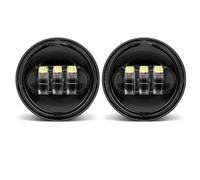 LKRGBXA Motorcycle Headlight 4.5" inch Motorcycle LED Fog Light 4.5" Auxiliary Passing Lamps For Electra For Glide For Ultra For Limited For FLHTK 2010-2016(Black no halo)