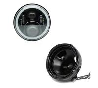 LKRGBXA Motorcycle Headlight Front For Suzuki 7 Inch Led Motorcycle Headlight 40W/60W/80W/90W And 7inch Shell Housing Brackets Moto(60W Black 1set G)