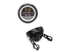 LKRGBXA Motorcycle Headlight Front For Suzuki 7 Inch Led Motorcycle Headlight 40W/60W/80W/90W And 7inch Shell Housing Brackets Moto(1set 80W)