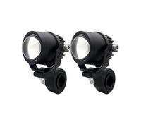 LKRGBXA Motorcycle Headlight Front LED Motorcycle Spotlight & Brackets Adjustment Barrel Integrated Lamp 60W Aluminum Alloy External Headlight 6000k(Set 2)