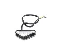 LKRGBXA Motorcycle Headlight Front Motorcycle LED Tail License Light Rear Stop Brake Lamp Number Plate Taillight 12V For Scooter Chopper Dirt Bike For ATV(1Pcs Silver)