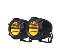 LKRGBXA Motorcycle Headlight Motorcycle 3 Inch 50W Round LED Off Road Spot Flood Driving Lights Work Fog Lights For Truck For Off-road UTV(Yellow)