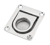 LKRPOUTYR Hatch Pull Handle Stainless Steel 67mm X 56mm Flush Lifting Handle, Recessed Ring Pull for Boat Deck Hatches and Home Furniture Cabinet Doors