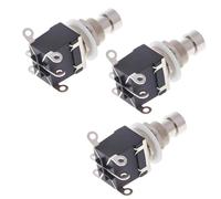LKRXW 3 Pieces DPDT 6Pin Pedal Switch for Guitar Effects Stomp True Bypass Switch Push Button Switch Lock Effect Pedal Switch AC 250V/3A 125V/6A