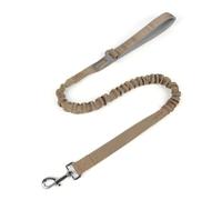 LKSCY Bungee Dog Lead 130cm with Shock Absorbing Elastic Segment, Padded Handle & Car Seat Belt Clip, Heavy Duty Nylon Webbing Dog Leash with Metal Swivel Hook for Outdoor Walking