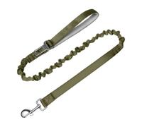 LKSCY Bungee Dog Lead 130cm with Shock Absorbing Elastic Segment, Padded Handle & Car Seat Belt Clip, Heavy Duty Nylon Webbing Dog Leash with Metal Swivel Hook for Outdoor Walking