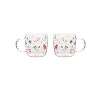 LKSGJSNB Coffee Mug,Glass Coffee Mug Set, Borosilicate Glass Tea Cup with Handle for Latte, Cappuccino, Espresso, Milk, Drinking, Hot Chocolate, Refrigerator, Dishwasher & Microwave(C)