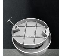 LKSGJSNB septic tank covers, 304 Stainless Steel Sewer Cover,Stainless Steel Invisible Manhole Cover,Round,Stainless Steel Frame Embedded Concrete(D30cm/11.8in)