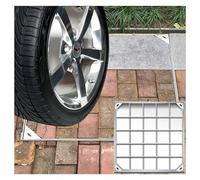 LKSGJSNB septic tank covers, Class Stainless Steel Manhole Cover & Frame,Heavy Duty Recessed Square Septic Tank Lid with Base(8cm,60 * 60cm/23.6 * 23.6in)
