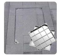 LKSGJSNB septic tank covers, Stainless Steel Manhole Cover，Recessed Square Septic Tank Lid with Base, Square Sewer Decorative Lid(8cm,80 * 80cm/31.5 * 31.5in)