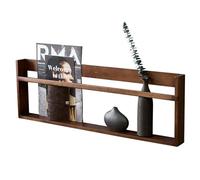 LKSGJSNB Solid Wood Wall Shelves Rustic Oak Magazine Holder Display Rack File Organizer Wall Mounted Book Holder and Newspaper Storage Racks for Home(90x7x30cm)