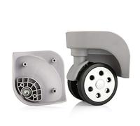 LKSGJSNB Trunk Wheels,Luggage Wheels Replacement, 360 Degree Swivel Luggage Mute Wheel Suitcase Replacement Repair Wheels Parts Spinner (W132# L-Size)(Gray)
