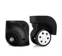LKSGJSNB Trunk Wheels,Luggage Wheels Replacement, 360 Degree Swivel Luggage Mute Wheel Suitcase Replacement Repair Wheels Parts Spinner (W132# L-Size)(Black)