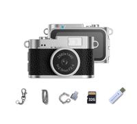 LKT Mini Keychain Camera, Pocket-Size Mini Camera, 2K Digital Tiny Cameras with 32GB Card, Cool Gadgets Video Recorder Collectible Gift for Travel, Party and Vlog
