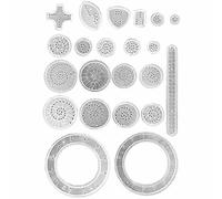 LKTFATD 22Pcs Spirograph Drawing Set Geometric Spiral Stationery Tool Drawing Painting Graphics Stencils for Kids