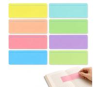 LKTFATD 8Pcs Colour Transparent Reading Bookmarks, Highlight Strips with Horizontal Lines for Study, Note-Taking & Reading Assistance