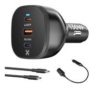 LKTOP 130W Drone Car Charger for DJI, 3-Port USB-C/USB-A Fast Charger, Battrey Power Adapter for DJI Mini/Air/Mavic 4 Pro/Mavic 3/Avata/Flip/Neo Series Drone, Charging Hub, Controller Accessories