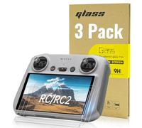 LKTOP 3 Pack RC/RC 2 Screen Protector for DJI RC/RC2 Controller Accessories, Mini 4 Pro HD Tempered Glass Anti-Glare Film for DJI Mini 4 Pro/3 Pro/3, Mavic 3 Series, Air 3, Air 2S, Flip, Neo Drone