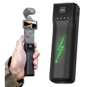 LKTOP 5000mAh Pocket 3/4 Battery Handle + Mini Tripod for DJI Osmo Pocket 3/4, 10W Fast Charging Battery Grip, 22.5W Max Type C Port, 1/4" Thread, Premium Cell Full for 6 hr Video Recording