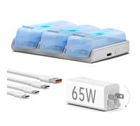 LKTOP 65W Neo Parallel Charging Hub Kit, with 65W Fast Portable Charger, USB-C Power Adapter for DJI Neo Drone Accessories, with Storage/Output Mode, C to C Cable (Charge 3 Batteries: 45 min)