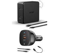LKTOP Drone-specific Battery Charger Kit, Super Fast Charging, 100W USB-C Power Adapter+130W Car Charger, Compatibility: DJI Mavic 4 Pro/Mavic 3/Air 3/Mini/Avata/Flip/Neo Drone, Hub, Contrller, Camera