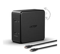 LKTOP Drone-specific Super Fast Battery Charger for DJI 100W USB-C Power Adapter 2-Port Charging for DJI Mavic 4 Pro/Mavic 3/Air 3/Mini/Avata/Flip/Neo Series Drone/Charging Hub, Camera (No Power Loss)
