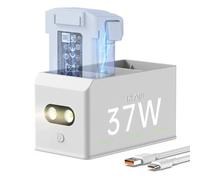 LKTOP Mini 4 Pro/Mini 3 Pro/Mini 3 Battery Charging Hub, 37W Fast Charger with Storage LED Lights Alarm Mode, Compatibility: DJI Mini 4 Pro, DJI Mini 3 Pro, DJI Mini 3 Intelligent Flight Battery/Plus