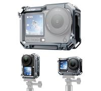 LKTOP Osmo Action 6 Cage for DJI Action6 Accessories, Aluminum Alloy Camera Cage with Silicone Pad, Protective Frame One-click Quick Release, 2 Magnetic and 1/4" Screw Adapter for Tripod, Selfie Stick