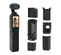 LKTOP Osmo Pocket 3 Case for DJI Silicone Protective Cover, Soft Lens Screen Protector Scratch-Resistant Sleeve Skin, Compatible with DJI Osmo Pocket 3 Creator Combo/Xtra Muse Accessories (Black)