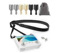 LKTOP RC/RC2 Lanyard Neck Strap+Joysticks for DJI Remote Controller, 50-63'' Leather Lanyard 3 Pairs Sticks for DJI Mini 3/Mini 3 Pro/Mini 4 Pro/Air 3/Air 2S/Mavic 3/Mavic 3 Pro/Mavic 3 Classic