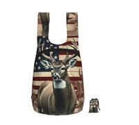 LKTPSKQRY 16L Ultra Hiking Backpack Lightweight Packable Backpack Americana Flag Deer Foldable Daypack for Men & Women