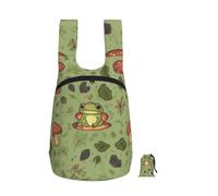 LKTPSKQRY 16L Ultra Hiking Backpack Lightweight Packable Backpack Frogs and mushrooms Foldable Daypack for Men & Women