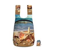 LKTPSKQRY 16L Ultra Hiking Backpack Lightweight Packable Backpack Seashells on the Sandy Beach Foldable Daypack for Men & Women