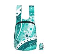 LKTPSKQRY 16L Ultra Hiking Backpack Lightweight Packable Backpack Turquoise and white circle Foldable Daypack for Men & Women