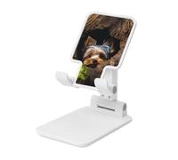 LKTPSKQRY A little Yorkshire terrier Cell Phone Stand, Adjustable Angle Height Mobile Phone Holder for Desk,Folding Desktop Phone Stand, Portable Tablet Stand Compatible with 4.4"-6.3" Smartphone