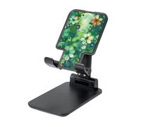 LKTPSKQRY Abstract Seasonal Green Floral Cell Phone Stand, Adjustable Angle Height Mobile Phone Holder for Desk,Folding Desktop Phone Stand, Portable Tablet Stand Compatible with 4.4"-6.3" Smartphone