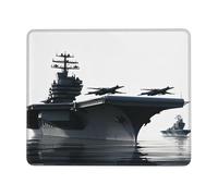 LKTPSKQRY Aircraft carrier Mouse Pad with Stitched Edge, Comfortable Mouse Pads with Non-Slip Rubber Base Gaming Mouse Mat Washable Mousepads Computers Laptop Desk Accessories for Office 7 x 8.6 in