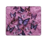 LKTPSKQRY All butterflies Mouse Pad with Stitched Edge, Comfortable Mouse Pads with Non-Slip Rubber Base Gaming Mouse Mat Washable Mousepads Computers Laptop Desk Accessories for Office 8.3 x 10.3 in
