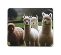 LKTPSKQRY Alpaca Family Mouse Pad with Stitched Edge, Comfortable Mouse Pads with Non-Slip Rubber Base Gaming Mouse Mat Washable Mousepads Computers Laptop Desk Accessories for Office 8.3 x 10.3 in