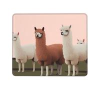 LKTPSKQRY Alpacas Mouse Pad with Stitched Edge, Comfortable Mouse Pads with Non-Slip Rubber Base Gaming Mouse Mat Washable Mousepads Computers Laptop Desk Accessories for Office 8.3 x 10.3 in