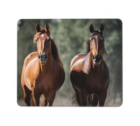 LKTPSKQRY Animales horses Mouse Pad with Stitched Edge, Comfortable Mouse Pads with Non-Slip Rubber Base Gaming Mouse Mat Washable Mousepads Computers Laptop Desk Accessories for Office 8.3 x 10.3 in