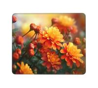 LKTPSKQRY Autumn Flowers Mouse Pad with Stitched Edge, Comfortable Mouse Pads with Non-Slip Rubber Base Gaming Mouse Mat Washable Mousepads Computers Laptop Desk Accessories for Office 8.3 x 10.3 in