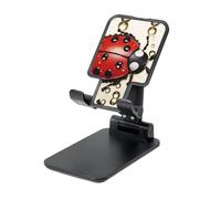 LKTPSKQRY Beautiful Ladybug Cell Phone Stand, Adjustable Angle Height Mobile Phone Holder for Desk,Folding Desktop Phone Stand, Portable Tablet Stand Compatible with 4.4"-6.3" Smartphone