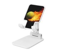 LKTPSKQRY Burning tennis pictures Cell Phone Stand, Adjustable Angle Height Mobile Phone Holder for Desk,Folding Desktop Phone Stand, Portable Tablet Stand Compatible with 4.4"-6.3" Smartphone