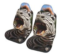LKTPSKQRY Car Seat Covers Set of 2, Vehicle Seat Protector Breathable Cushion Cover Funny Zebra Bucket Cover Universal Auto Front Seats Protector Car Accessories for SUV Truck Sedan