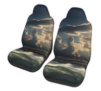 LKTPSKQRY Car Seat Covers Set of 2, Vehicle Seat Protector Breathable Cushion Cover Old Lighthouse by The Sea Bucket Cover Universal Auto Front Seats Protector Car Accessories for SUV Truck Sedan