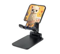 LKTPSKQRY Cartoon Alpaca Cute Animal Cell Phone Stand, Adjustable Angle Height Mobile Phone Holder for Desk,Folding Desktop Phone Stand, Portable Tablet Stand Compatible with 4.4"-6.3" Smartphone