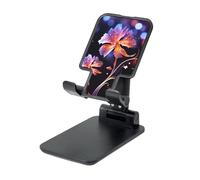 LKTPSKQRY Cool Decorative FLowers Cell Phone Stand, Adjustable Angle Height Mobile Phone Holder for Desk,Folding Desktop Phone Stand, Portable Tablet Stand Compatible with 4.4"-6.3" Smartphone